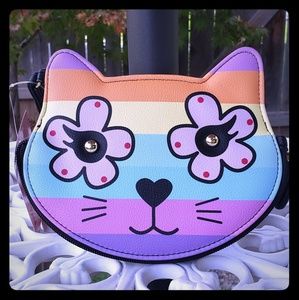 💔SOLD💔Betsey Johnson Rainbow Cat Wristlet